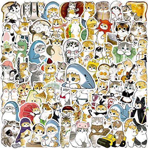 AUCEKO 100 Stück Katzen Aufkleber Pack Anime Cats Sticker Set wasserdichte Vinyl Sticker für Laptop Kinder Autos Motorrad Fahrrad Skateboard Gepäck Koffer Computer Aufkleber Graffiti Decal von AUCEKO
