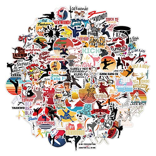 AUCEKO 50 Stück Kung Fu Aufkleber Pack Kung Fu Sticker Set wasserdichte Vinyl Sticker für Laptop Kinder Autos Motorrad Fahrrad Skateboard Gepäck Koffer Computer Aufkleber Graffiti Decal von AUCEKO