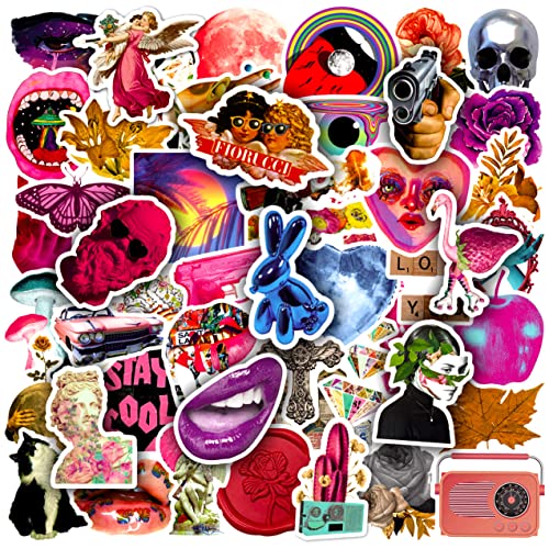 AUCEKO 50 Stück Retro Aufkleber Pack American Vintage Sticker Set wasserdichte Vinyl Sticker für Laptop Kinder Autos Motorrad Fahrrad Skateboard Gepäck Koffer Computer Aufkleber Graffiti Decal von AUCEKO