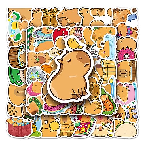 AUCEKO 50 Stück Wasserdelfine Aufkleber Pack Capybara Sticker Set wasserdichte Vinyl Sticker für Laptop Kinder Autos Motorrad Fahrrad Skateboard Gepäck Koffer Computer Aufkleber Graffiti Decal von AUCEKO
