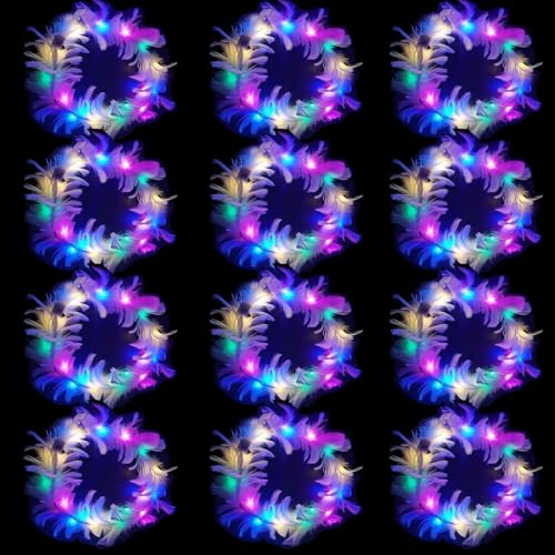 10 Pcs Leuchtender Haarkranz Blumen, LED Federkranz Stirnband, Federkranz Stirnband, LED Feder Stirnband, Lichterke mit Federn, LED Haarreif Stirnband, Leuchtender Kopfschmuck, Party-Haarschmuck Für F 10 Pcs Leuchtender Haarkranz Blumen, LED Federkranz Stirnband, Federkranz Stirnband, LED Feder Stirnband, Lichterke mit Federn, LED Haarreif Stirnband, Leuchtender Kopfschmuck, Party-Haarschmuck Für F von AUEJACKY