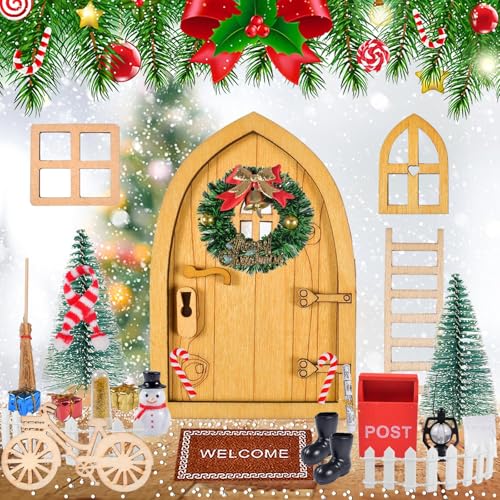 AUEJACKY 26 Stück Wichteltür Zubehör Set,Zubehör Weihnachten Feentür, Weihnachten Wichtel Weihnachtsbaum, Zaun, Fenster, Miniatur Feentür Weihnachten Wichtelhaus Ornament AUEJACKY 26 Stück Wichteltür Zubehör Set,Zubehör Weihnachten Feentür, Weihnachten Wichtel Weihnachtsbaum, Zaun, Fenster, Miniatur Feentür Weihnachten Wichtelhaus Ornament von AUEJACKY