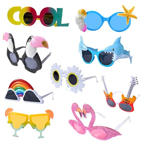 AUEJACKY Party Brille, 9 Paar Lustige Sonnenbrille, Party Sonnenbrille für den Freizeitgebrauch, Hawaii Brille Party Accessoires, Neuheit Partybrillen für Kinder, Teenager und Erwachsene AUEJACKY Party Brille, 9 Paar Lustige Sonnenbrille, Party Sonnenbrille für den Freizeitgebrauch, Hawaii Brille Party Accessoires, Neuheit Partybrillen für Kinder, Teenager und Erwachsene von AUEJACKY