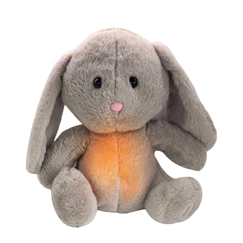 AUEJACKY Schlummer Kuscheltier,Schlummer Kuscheltier mit Atembewegung und Musik,Hase Baby Schlafhilfe,Baby Spielzeug,Neugeborene,Baby Erstausstattung,Babyparty und Neugeborenen Geschenk von AUEJACKY
