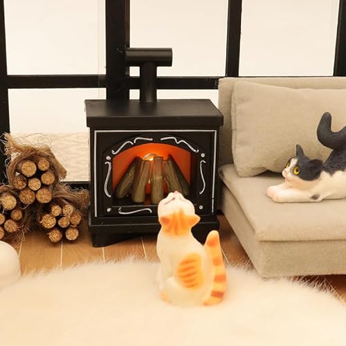 AUEJACKY Wichtel Zubehör, Weihnachten LED Wichtel Feuerstelle, Puppenhaus Wichtel Kamin, Miniatur Weihnachten Lagerfeuer, Mini Fee Puppenhaus Dekoration Zubehör für Kinder AUEJACKY Wichtel Zubehör, Weihnachten LED Wichtel Feuerstelle, Puppenhaus Wichtel Kamin, Miniatur Weihnachten Lagerfeuer, Mini Fee Puppenhaus Dekoration Zubehör für Kinder von AUEJACKY