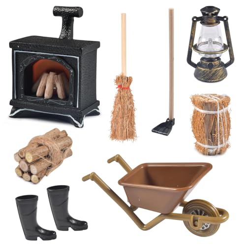 Weihnachten Miniatur ZubehöR Set, Miniatur Deko Set, Miniatur Puppenhaus ZubehöR, Miniatur Garten Deko, Kamin Petroleumlampe Heuhaufen Hacke Gummistiefel Karren Besen Brennholz FüR Puppenhaus Weihnachten Miniatur ZubehöR Set, Miniatur Deko Set, Miniatur Puppenhaus ZubehöR, Miniatur Garten Deko, Kamin Petroleumlampe Heuhaufen Hacke Gummistiefel Karren Besen Brennholz FüR Puppenhaus von AUEJACKY
