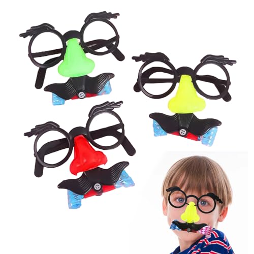 AUGTYRLV lustige Brillen, Fasching Brille mit Nase, Pack of 4 Eyebrows, Moustache Large Nose Costume Glasses Disguise, Halloween Glasses, Decorative Birthday Party Cosplay Props AUGTYRLV lustige Brillen, Fasching Brille mit Nase, Pack of 4 Eyebrows, Moustache Large Nose Costume Glasses Disguise, Halloween Glasses, Decorative Birthday Party Cosplay Props von AUGTYRLV
