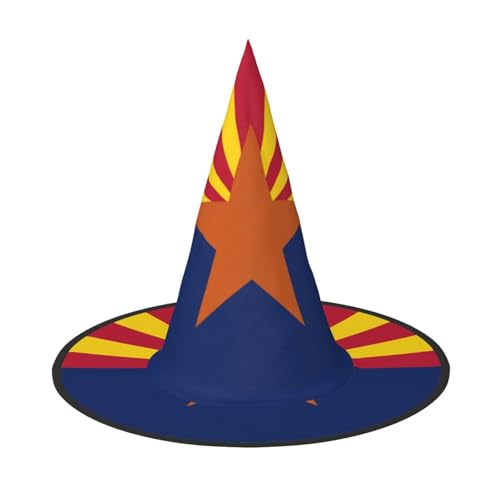 AUGUSTRUSH Verstellbarer Hexenhut für Damen und Herren, Arizona-Flagge, Halloween-Hut, faltbares Halloween-Partyzubehör, spitze Zauberermütze für Cosplay, Karneval, Maskerade, 1 Stück AUGUSTRUSH Verstellbarer Hexenhut für Damen und Herren, Arizona-Flagge, Halloween-Hut, faltbares Halloween-Partyzubehör, spitze Zauberermütze für Cosplay, Karneval, Maskerade, 1 Stück von AUGUSTRUSH