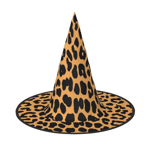 AUGUSTRUSH Verstellbarer Hexenhut für Damen und Herren, Leoparden-Halloween-Hut, faltbares Halloween-Partyzubehör, spitze Zauberermütze für Cosplay, Karneval, Maskerade, 1 Stück AUGUSTRUSH Verstellbarer Hexenhut für Damen und Herren, Leoparden-Halloween-Hut, faltbares Halloween-Partyzubehör, spitze Zauberermütze für Cosplay, Karneval, Maskerade, 1 Stück von AUGUSTRUSH