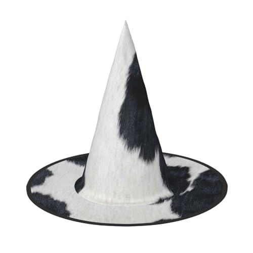 AUGUSTRUSH Verstellbarer Hexenhut für Damen und Herren, Rindsleder, Halloween-Hut, faltbar, Halloween-Partyzubehör, spitze Zauberermütze für Cosplay, Karneval, Maskerade, 1 Stück von AUGUSTRUSH