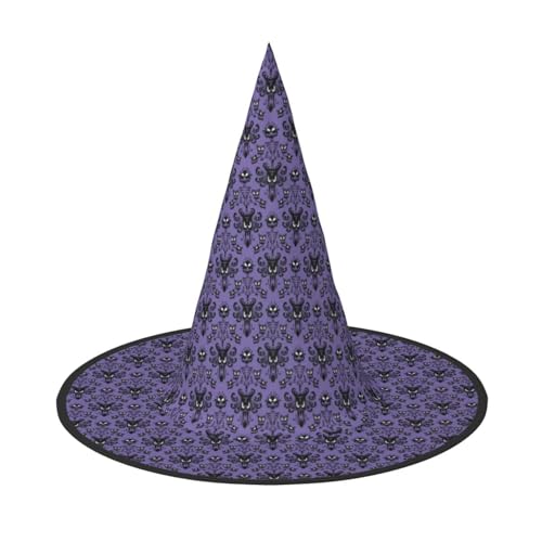 AUGUSTRUSH Verstellbarer Hexenhut für Damen und Herren, Spukhaus, Halloween-Hut, faltbares Halloween-Partyzubehör, spitze Zauberermütze für Cosplay, Karneval, Maskerade, 1 Stück von AUGUSTRUSH