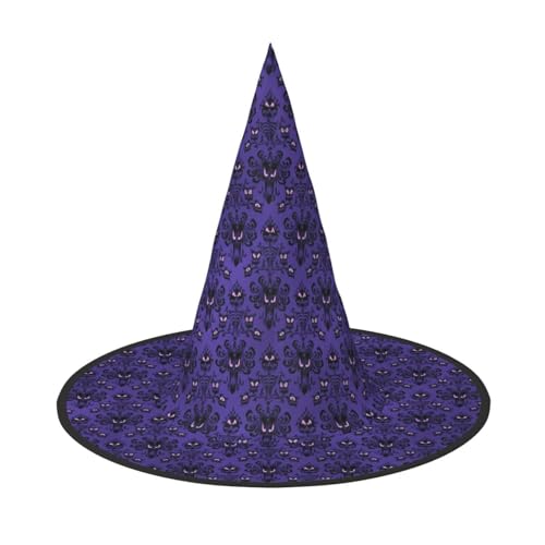 AUGUSTRUSH Verstellbarer Hexenhut für Damen und Herren, Spukhaus, Halloween-Hut, faltbares Halloween-Partyzubehör, spitze Zauberermütze für Cosplay, Karneval, Maskerade, 1 Stück von AUGUSTRUSH