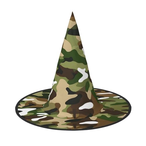 AUGUSTRUSH Verstellbarer Hexenhut für Damen und Herren, abstrakter Camouflage-Halloween-Hut, faltbares Halloween-Partyzubehör, spitze Zauberermütze für Cosplay, Karneval, Maskerade, 1 Stück AUGUSTRUSH Verstellbarer Hexenhut für Damen und Herren, abstrakter Camouflage-Halloween-Hut, faltbares Halloween-Partyzubehör, spitze Zauberermütze für Cosplay, Karneval, Maskerade, 1 Stück von AUGUSTRUSH
