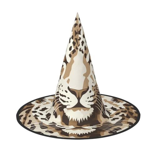 AUGUSTRUSH Verstellbarer Hexenhut für Damen und Herren, brauner Leopardenhut, Halloween-Hut, faltbar, Halloween-Partyzubehör, spitze Zauberermütze für Cosplay, Karneval, Maskerade, 1 Stück AUGUSTRUSH Verstellbarer Hexenhut für Damen und Herren, brauner Leopardenhut, Halloween-Hut, faltbar, Halloween-Partyzubehör, spitze Zauberermütze für Cosplay, Karneval, Maskerade, 1 Stück von AUGUSTRUSH
