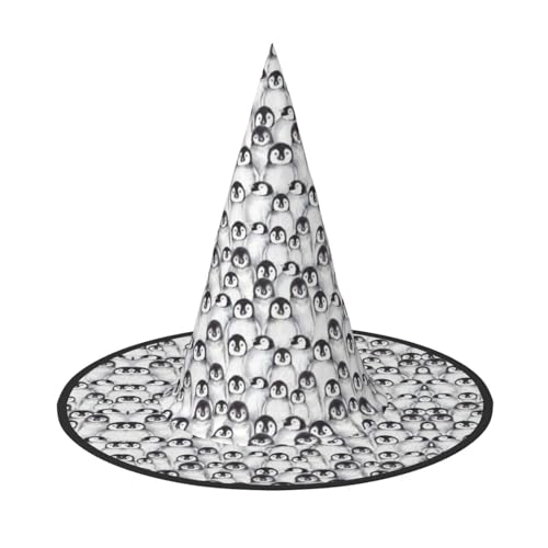 AUGUSTRUSH Verstellbarer Hexenhut für Damen und Herren, niedliche Pinguine, Skizze, Halloween-Hut, faltbar, Halloween-Party-Zubehör, spitze Zauberermütze für Cosplay, Karneval, Maskerade, 1 Stück AUGUSTRUSH Verstellbarer Hexenhut für Damen und Herren, niedliche Pinguine, Skizze, Halloween-Hut, faltbar, Halloween-Party-Zubehör, spitze Zauberermütze für Cosplay, Karneval, Maskerade, 1 Stück von AUGUSTRUSH