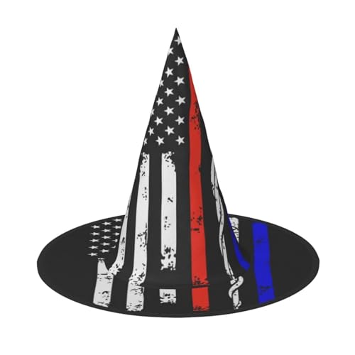 AUGUSTRUSH Verstellbarer Hexenhut für Damen und Herren, rot gestreift, USA-Flagge, Halloween-Hut, faltbar, Halloween-Party-Zubehör, spitze Zauberermütze für Cosplay, Karneval, Maskerade, 1 Stück AUGUSTRUSH Verstellbarer Hexenhut für Damen und Herren, rot gestreift, USA-Flagge, Halloween-Hut, faltbar, Halloween-Party-Zubehör, spitze Zauberermütze für Cosplay, Karneval, Maskerade, 1 Stück von AUGUSTRUSH