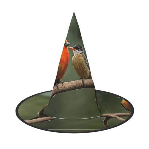 AUGUSTRUSH Verstellbarer Hexenhut für Damen und Herren, rote Vögel, Halloween-Hut, faltbar, Halloween-Partyzubehör, spitze Zauberermütze für Cosplay, Karneval, Maskerade, 1 Stück AUGUSTRUSH Verstellbarer Hexenhut für Damen und Herren, rote Vögel, Halloween-Hut, faltbar, Halloween-Partyzubehör, spitze Zauberermütze für Cosplay, Karneval, Maskerade, 1 Stück von AUGUSTRUSH