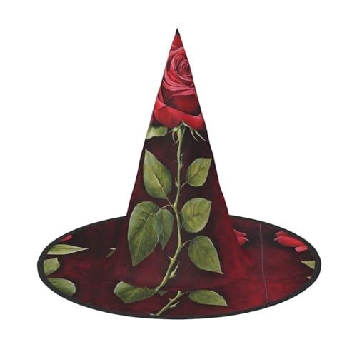 AUGUSTRUSH Verstellbarer Hexenhut für Frauen & Männer, Gothic Rose Halloween Hut, Faltbare Halloween Party Zubehör, Spitze Zauberer Kappe für Cosplay, Karneval, Maskerade, 1 Stück AUGUSTRUSH Verstellbarer Hexenhut für Frauen & Männer, Gothic Rose Halloween Hut, Faltbare Halloween Party Zubehör, Spitze Zauberer Kappe für Cosplay, Karneval, Maskerade, 1 Stück von AUGUSTRUSH