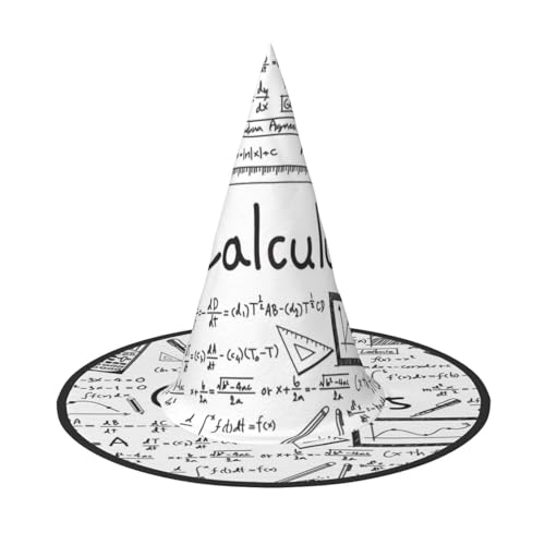 AUGUSTRUSH Verstellbarer Hexenhut für Frauen & Männer, Mathe Geometrie Geek Calculus Halloween Hut Faltbare Halloween Party Zubehör Spitze Zauberer Kappe für Cosplay Karneval Maskerade 1PC AUGUSTRUSH Verstellbarer Hexenhut für Frauen & Männer, Mathe Geometrie Geek Calculus Halloween Hut Faltbare Halloween Party Zubehör Spitze Zauberer Kappe für Cosplay Karneval Maskerade 1PC von AUGUSTRUSH