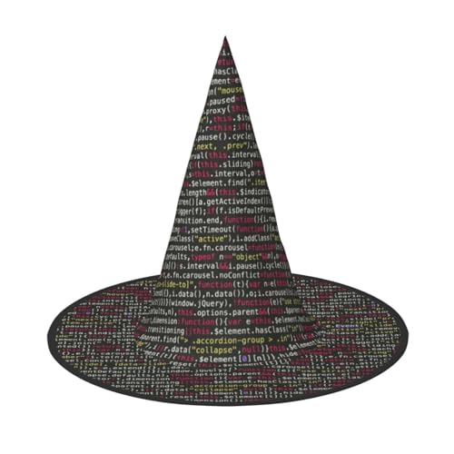 AUGUSTRUSH Verstellbarer Hexenhut für Frauen & Männer, Programmierer Programmiercode Halloween Hut Faltbare Halloween Party Zubehör Spitze Zauberer Kappe für Cosplay Karneval Maskerade 1PC AUGUSTRUSH Verstellbarer Hexenhut für Frauen & Männer, Programmierer Programmiercode Halloween Hut Faltbare Halloween Party Zubehör Spitze Zauberer Kappe für Cosplay Karneval Maskerade 1PC von AUGUSTRUSH
