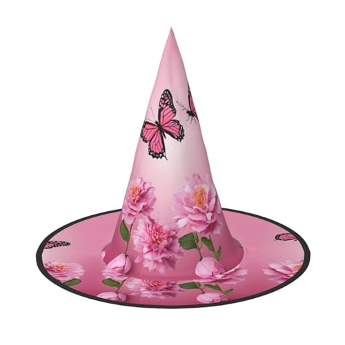 AUGUSTRUSH Verstellbarer Hexenhut für Frauen & Männer, Schmetterling Halloween Hut Faltbare Halloween Party Zubehör Spitze Zauberer Kappe für Cosplay Karneval Maskerade 1PC AUGUSTRUSH Verstellbarer Hexenhut für Frauen & Männer, Schmetterling Halloween Hut Faltbare Halloween Party Zubehör Spitze Zauberer Kappe für Cosplay Karneval Maskerade 1PC von AUGUSTRUSH