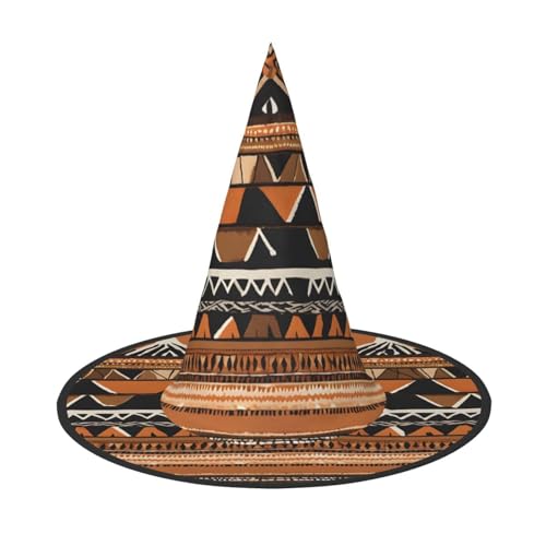 AUGUSTRUSH Verstellbarer Hexenhut für Frauen & Männer, afrikanischer Schlammstoff, Tribal-Hut, faltbar, Halloween-Party-Zubehör, spitze Zauberermütze für Cosplay, Karneval, Maskerade, 1 Stück AUGUSTRUSH Verstellbarer Hexenhut für Frauen & Männer, afrikanischer Schlammstoff, Tribal-Hut, faltbar, Halloween-Party-Zubehör, spitze Zauberermütze für Cosplay, Karneval, Maskerade, 1 Stück von AUGUSTRUSH