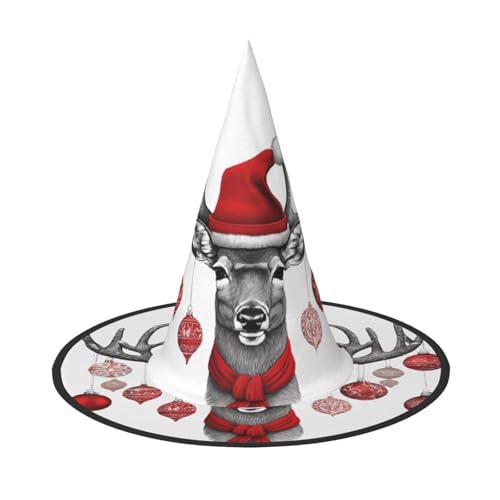 AUGUSTRUSH Verstellbarer Hexenhut für Frauen & Männer, lustiger Weihnachtselch Halloween Hut Faltbare Halloween Party Zubehör Spitze Zauberer Kappe für Cosplay Karneval Maskerade 1PC AUGUSTRUSH Verstellbarer Hexenhut für Frauen & Männer, lustiger Weihnachtselch Halloween Hut Faltbare Halloween Party Zubehör Spitze Zauberer Kappe für Cosplay Karneval Maskerade 1PC von AUGUSTRUSH
