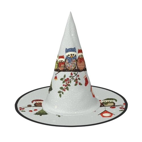 AUGUSTRUSH Verstellbarer Hexenhut für Frauen & Männer, niedliche Weihnachts-Eulen-Halloween-Mütze, faltbares Halloween-Partyzubehör, spitze Zauberermütze für Cosplay, Karneval, Maskerade, 1 Stück AUGUSTRUSH Verstellbarer Hexenhut für Frauen & Männer, niedliche Weihnachts-Eulen-Halloween-Mütze, faltbares Halloween-Partyzubehör, spitze Zauberermütze für Cosplay, Karneval, Maskerade, 1 Stück von AUGUSTRUSH