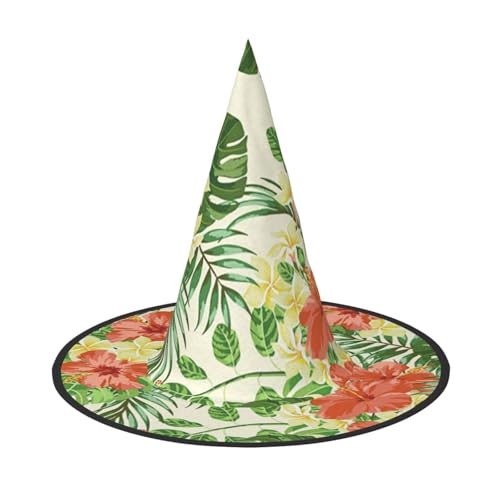 AUGUSTRUSH Verstellbarer Hexenhut für Frauen und Männer, tropische Blätter, Halloween-Hut, faltbar, Halloween-Partyzubehör, spitze Zauberermütze für Cosplay, Karneval, Maskerade, 1 Stück AUGUSTRUSH Verstellbarer Hexenhut für Frauen und Männer, tropische Blätter, Halloween-Hut, faltbar, Halloween-Partyzubehör, spitze Zauberermütze für Cosplay, Karneval, Maskerade, 1 Stück von AUGUSTRUSH