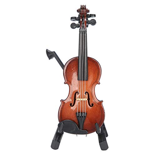 AUHX Miniatur-Violinenspielzeug, elegantes Mini-Musikinstrument, Simulation für zu Hause im Büro von AUHX