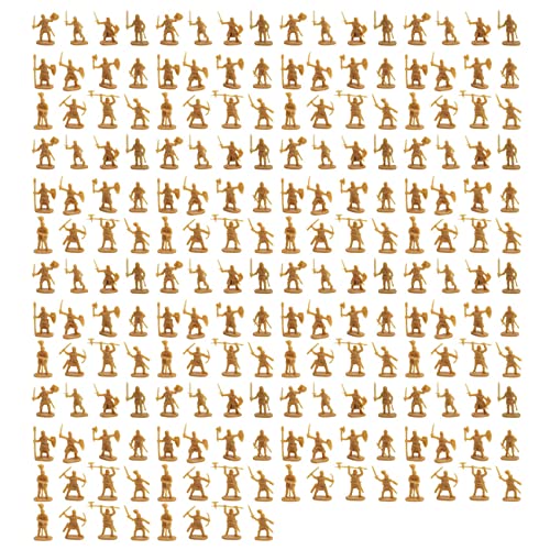 AUNEVN 1:72 200/Set Kunststoff Antike Soldaten Figuren Spielzeug Archaische Soldaten MäNner SchwertkäMpfer Action Mach Es Selbst Szene Spielzeug Gold von AUNEVN