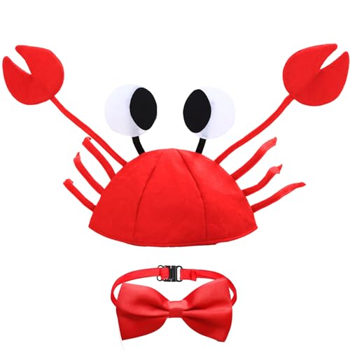 AUNGCSHE Krabbe Kostüm Lustige Hüte, Krabbe Mütze mit Rot Fliege, Halloween Weihnachten Ostern Party Dekoration Kostüm Zubehör für Festival Cosplay Jungen Mädchen Erwachsene Kind AUNGCSHE Krabbe Kostüm Lustige Hüte, Krabbe Mütze mit Rot Fliege, Halloween Weihnachten Ostern Party Dekoration Kostüm Zubehör für Festival Cosplay Jungen Mädchen Erwachsene Kind von AUNGCSHE