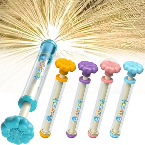 AUNGCSHE 4 Stück Feuerwerk Wasserpistole, Feuerwerk-Wasserpistole Spielzeug, Wasserpistole Feuerwerk, Wasserspaßspiele für Kinder, Familien, Mädchen und Teenager von AUNGCSHE