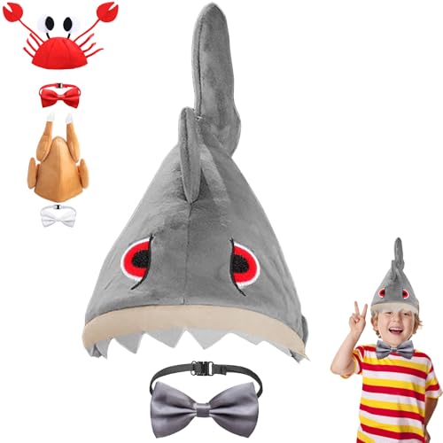 AUNGKWANG Hai Kostüm Lustige Hüte, Hai Mütze mit GrauFliege, Halloween Weihnachten Ostern Party Dekoration Kostüm Zubehör für Festival Cosplay Jungen Mädchen Erwachsene Kind AUNGKWANG Hai Kostüm Lustige Hüte, Hai Mütze mit GrauFliege, Halloween Weihnachten Ostern Party Dekoration Kostüm Zubehör für Festival Cosplay Jungen Mädchen Erwachsene Kind von AUNGKWANG