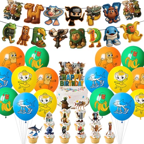 AUNGKWANG 30 Stück Tung Tung Tung Sahur Thema Geburtstagsparty Dekoration, Brainrot Geburtstag Dekoration Set, Anime Figur Kuchen Topper, Anime Geburtstag Dekorationen, Lustige Thema Party Supplies AUNGKWANG 30 Stück Tung Tung Tung Sahur Thema Geburtstagsparty Dekoration, Brainrot Geburtstag Dekoration Set, Anime Figur Kuchen Topper, Anime Geburtstag Dekorationen, Lustige Thema Party Supplies von AUNGKWANG