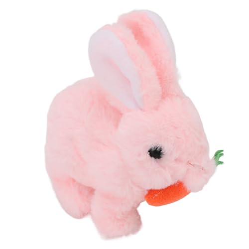 AUNMAS Elektronische Kaninchen Spielzeug, Plüsch Interaktiver Ostern Elektronisch Hopping Bunny Toy mit Sound Wiggle Ohr für Weihnachten Geburtstag Geschenke (Rosenate) von AUNMAS