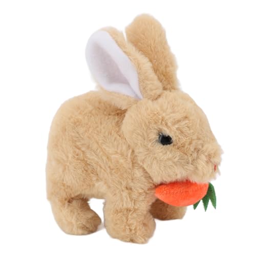 AUNMAS Elektronische Kaninchen Spielzeug, Plüsch Interaktiver Ostern Elektronisch Hopping Bunny Toy mit Sound Wiggle Ohr für Weihnachten Geburtstag Geschenke (Yellow) von AUNMAS