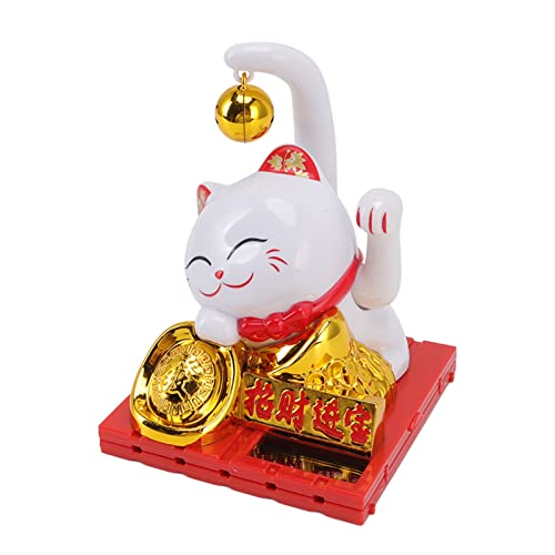 AUNMAS Solar-betriebenes Weißes Maneki Neko, Winktes Glücksgeld Katze, Home Office und Autodekoration, Lichtsensor, Kunststoffmaterial AUNMAS Solar-betriebenes Weißes Maneki Neko, Winktes Glücksgeld Katze, Home Office und Autodekoration, Lichtsensor, Kunststoffmaterial von AUNMAS