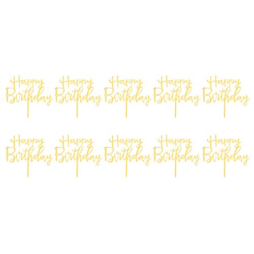 Alles Gute Zum Geburtstag-Kuchenaufsatz mit Kartenflagge, Cupcake-Aufsatz, Perfekt für Cupcake-, Muffin- und Kuchendekorationen, Ideale Partydekoration bei Kindergeburtstagen von AUNMAS