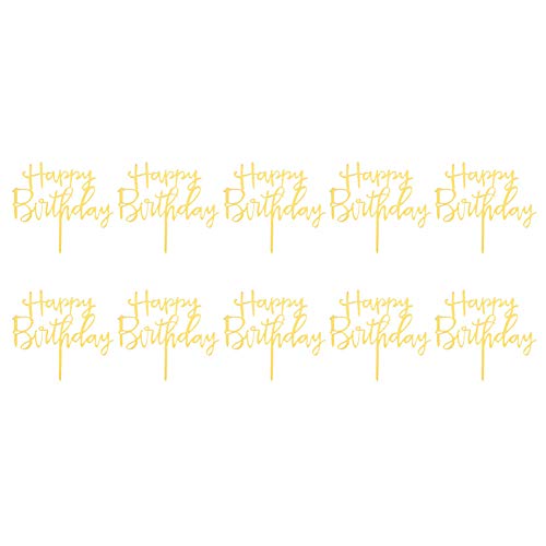 Alles Gute Zum Geburtstag-Kuchenaufsatz mit Kartenflagge, Cupcake-Aufsatz, für Cupcake-, Muffin- und Kuchendekorationen, Ideale Partydekoration bei Kindergeburtstagen von AUNMAS