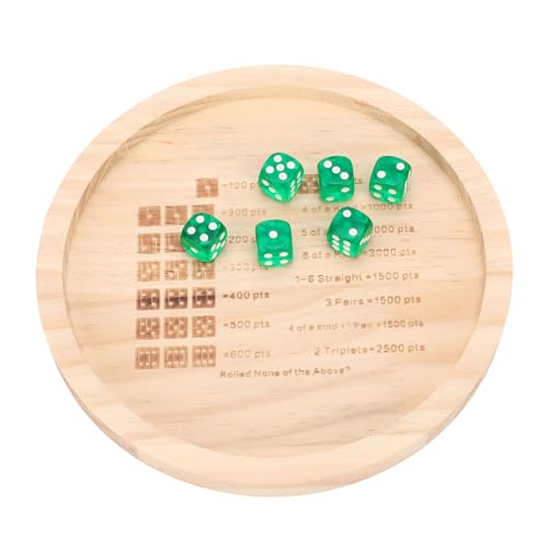 Holz-Würfeltablett-Set mit 6 Würfeln, Klassisches Spiel Zur Verbesserung der Mathematischen Fähigkeiten in Premium-Holzkonstruktion für Familien, Klassenzimmer, Zuhause, Party, Pub Holz-Würfeltablett-Set mit 6 Würfeln, Klassisches Spiel Zur Verbesserung der Mathematischen Fähigkeiten in Premium-Holzkonstruktion für Familien, Klassenzimmer, Zuhause, Party, Pub von AUNMAS
