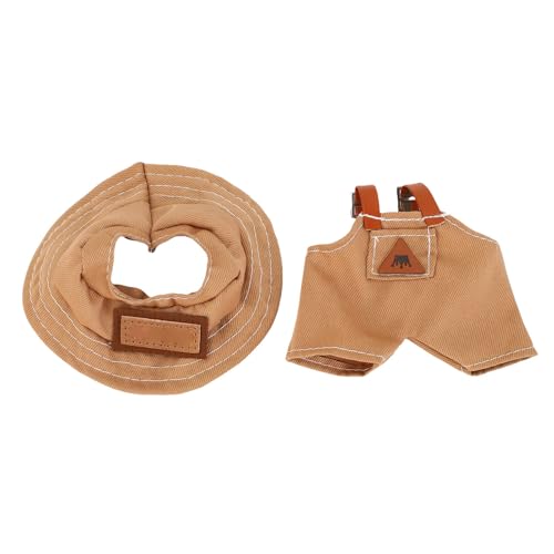Niedliche Puppenbekleidungsset, Braune Farbnossenhosen und Eimerhut für 17 cm Puppen, Verstärkt Puppen Charme und Attraktiv mit Austauschbaren Stücken Niedliche Puppenbekleidungsset, Braune Farbnossenhosen und Eimerhut für 17 cm Puppen, Verstärkt Puppen Charme und Attraktiv mit Austauschbaren Stücken von AUNMAS