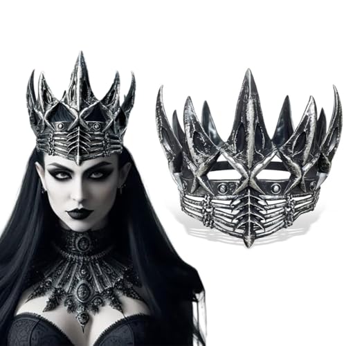 AUOCATTAIL Halloween-Krähenkrone, Kopfschmuck, Dunkelheit, Hexerkrone, Partyzubehör, Damen, Verkleidung, Dekoration, Zubehör (Schwarz, Einheitsgröße) von AUOCATTAIL