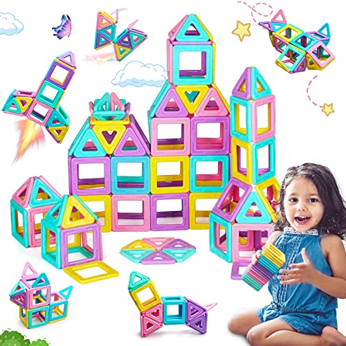 Magnetische Bausteine Magneten Kinder Magnet Spielzeug ab 3 4 5 6 7 8 Jahre alte Mädchen Junge Fantasievolles Konstruktions spielzeug Geschenk ab 3 Jahre Kinder Bauklötze spielzeug Geburtstags von AUOLTE