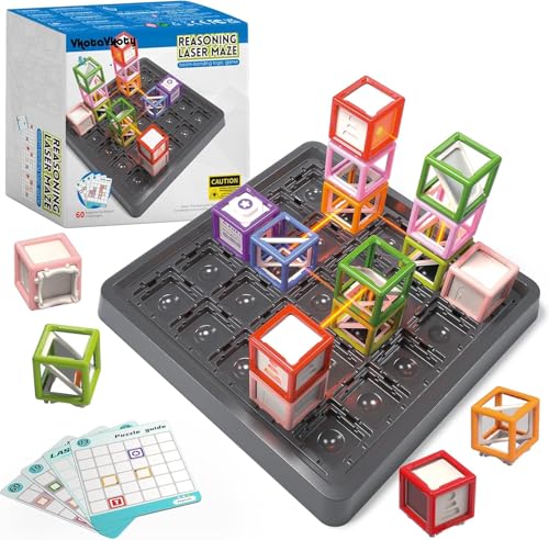 AURIVEE Laser-Labyrinth Logikspiel, STEM Lernspielzeug für Kinder 8-14 Jahre, Mit 60+ Herausforderungen & 37 Cubes,Wissenschafts-Kit, Geburtstagsgeschenk von AURIVEE
