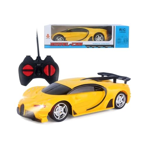 AURUM Ferngesteuertes Auto für Kinder – RC Sportwagen mit Drift-Funktion – 4-Kanal Funkfernsteuerung – 1:16 Modellauto – Blau – Geschenk für Jungen & Mädchen ab 6 Jahre (Yellow) von AURUM
