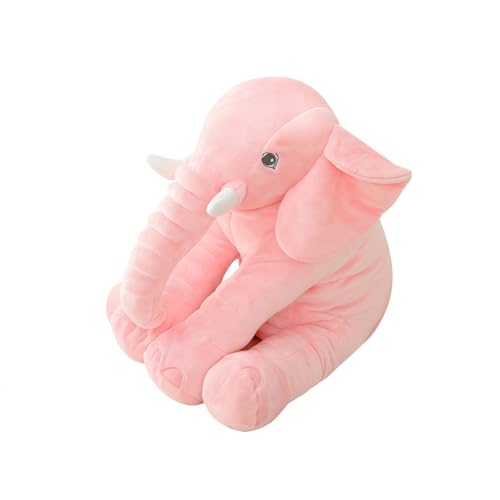 AURWEL XXL Elefant Kuscheltier 60cm, Weiches Elefant Spielzeug & Plüschtier, Großes Stofftier für Kinderzimmer-Deko, Einfach zu Reinigen Familie, Freunde und Tierliebhaber（Rosa） von AURWEL
