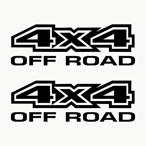 AUTODOMY 4x4 Off Road Allrad Aufkleber Paket 2 Stück für Auto (Schwarz) von AUTODOMY