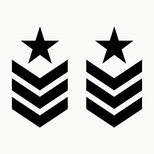 Autodomy 4x4 Aufkleber Offroad Army Stern Militär Military Star US Army 2 Stücke | Auto Sticker Tuning Wetterfest und UV Beständig 23x12,7 cm (Schwarz) von AUTODOMY