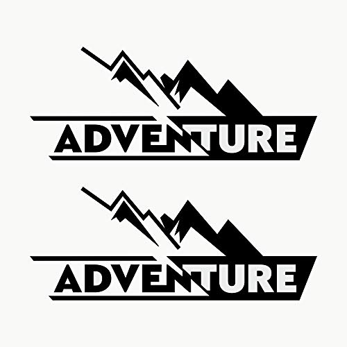 Autodomy Adventure Motorradkoffer Off Road Sport Trail 4x4 Aufkleber 2 Stück | Aufkleber Motorrad oder Auto | 4x4 Aufkleber Off Road Schwarz von AUTODOMY